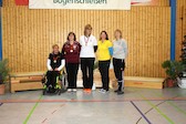 Die Siegerinnen in der Damenaltesklasse Compound bei der LM 2017 Halle