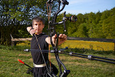 Sascha Meudt mit Compound Bogen