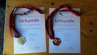 Urkunden und Medaillien von Sascha M. und Sonja S.